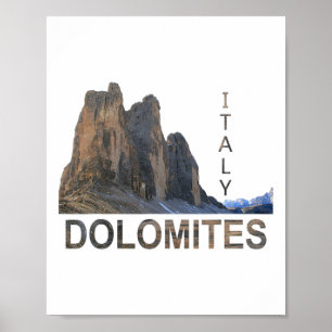 Italienische Dolomiten Wanderung in den Alpen Poster