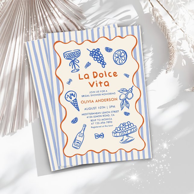 Italienische Dusche La Dolce Vita Bridal Einladung (Von Creator hochgeladen)