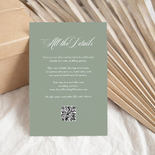 Italienische Eleganz Angaben zum Hochzeitgast QR Begleitkarte
