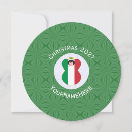Italienische Engel-Weihnachtsfahne Personalisiert Einladung