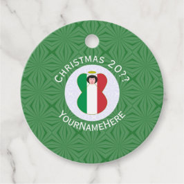 Italienische Engel-Weihnachtsfahne Personalisiert Geschenkanhänger