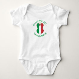 Italienische Engel-Weihnachtsflagge Personalisiert Baby Strampler