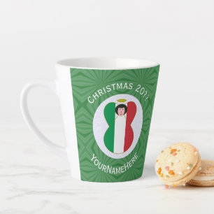 Italienische Engel Weihnachtsflagge Personalisiert Milchtasse
