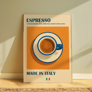 Italienische Espresso-Wandkunst, Retro-Minimalist Poster