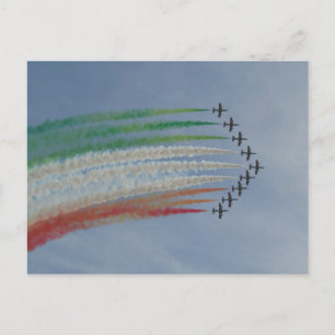 Italienische Fahne Air Force Frecce Tricolori Postkarte