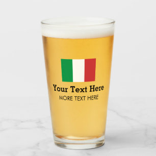 Italienische Fahne Bierglas-Geschenk mit eigenem T Glas