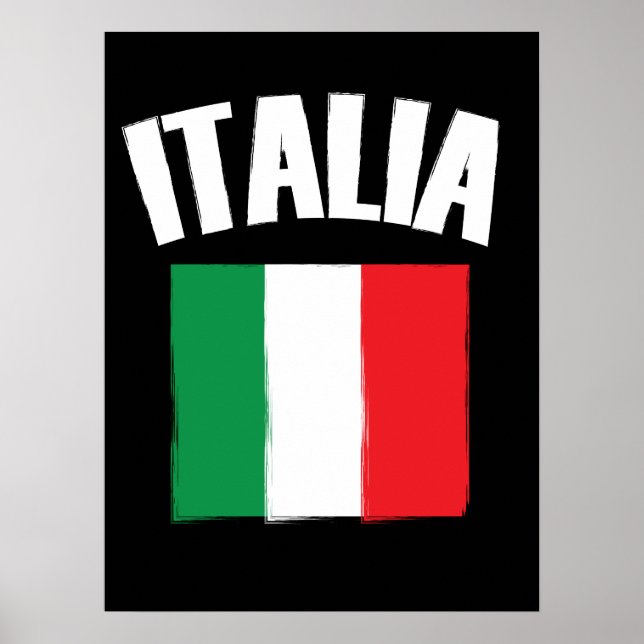 Italienische Fahne Flag Poster (Vorne)