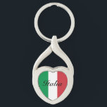 Italienische Fahne für ein Geschenk für die Herzke Schlüsselanhänger<br><div class="desc">Italienische Flagge von Italien benutzerdefiniertes Herz-Keychain Geschenk. Personalisierten Schlüsselketten mit Flaggen-,  Foto- oder Monogramm-Namensinitialen.</div>