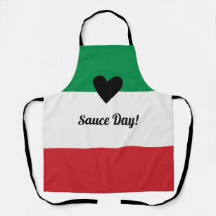 Italienische Fahne Herz Custom Foto Sauce Day Schü Schürze
