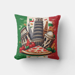 Italienische Fahne, Sehenswürdigkeiten und Pizza-D Kissen