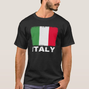 Italienische Fahne zur Unterstützung der Frauen in T-Shirt