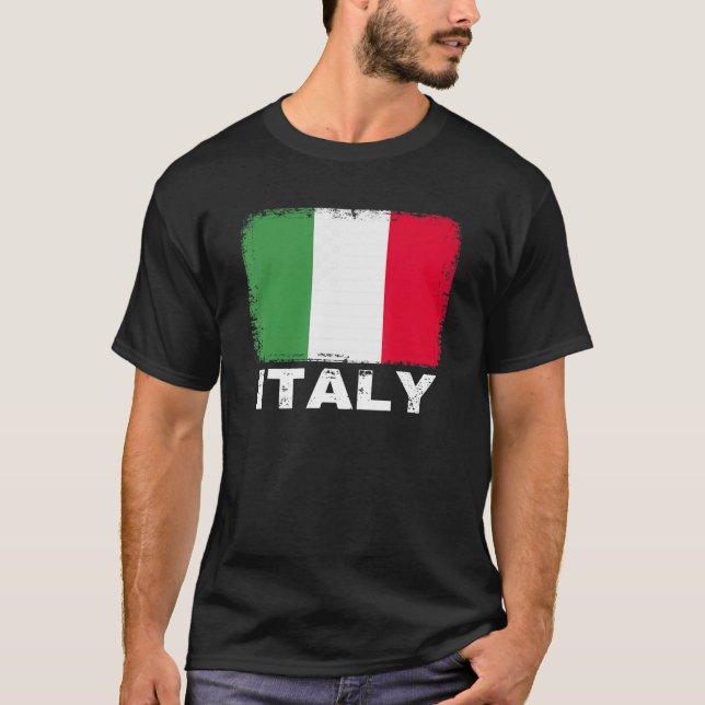 Italienische Fahne zur Unterstützung der Frauen in T-Shirt (Vorderseite)