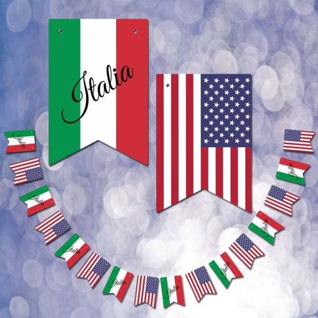 Italienische Fahnen, Party Italien Banner / USA (Von Creator hochgeladen)