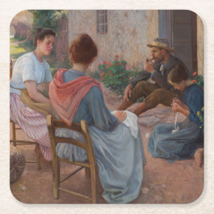Italienische Familie Elin Danielson Gambogi Painti Rechteckiger Pappuntersetzer