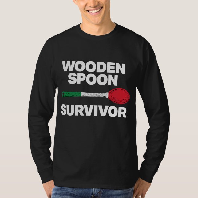 Italienische Familie - Funny Wooden Löffel Survivo T-Shirt (Vorderseite)