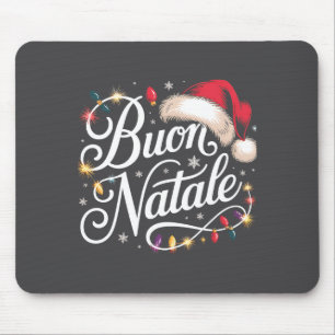 Italienische Familie Weihnachtsbeleuchtung Rote Mü Mousepad
