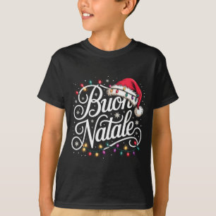 Italienische Familie Weihnachtsbeleuchtung Rote Sa T-Shirt