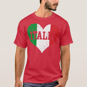 Italienische Flag Herz Liebe Italien T-Shirt