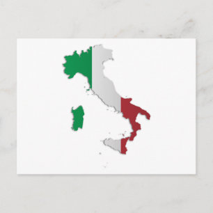 Italienische Flag-Karte Postkarte