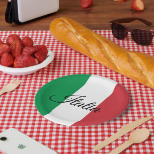 Italienische Flag Papier Teller / Italien Party /