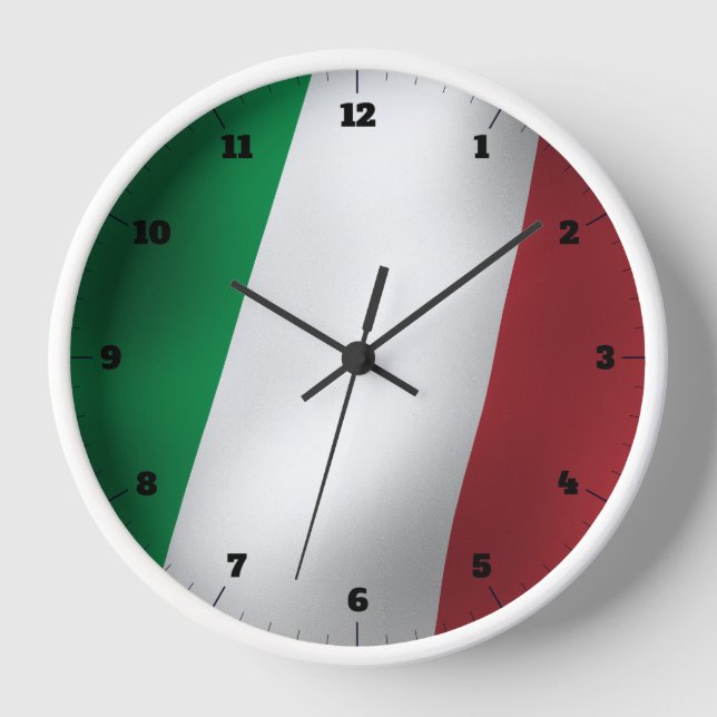 ITALIENISCHE FLAG UHR (Vorderseite)