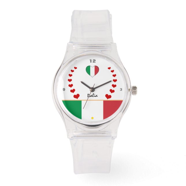 Italienische Flag Watch, Italien, Fashion Watch /  Armbanduhr (Vorderseite)