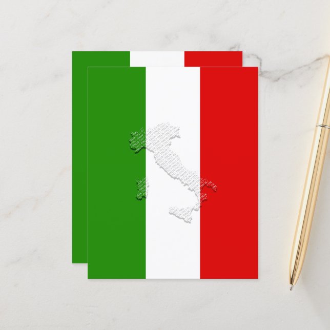 Italienische Flagge (Vorderseite/Rückseite Beispiel)