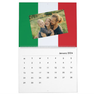 Italienische Flagge 2026 Kalender Personalizzato C