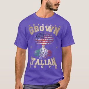 Italienische Flagge Amerikanischer Stolz Nostalgis T-Shirt