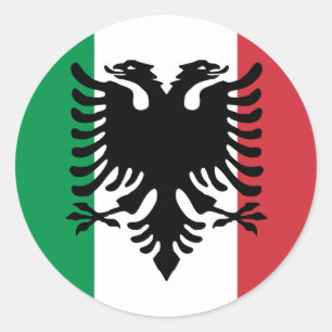Italienische Flagge Arberesh Runder Aufkleber