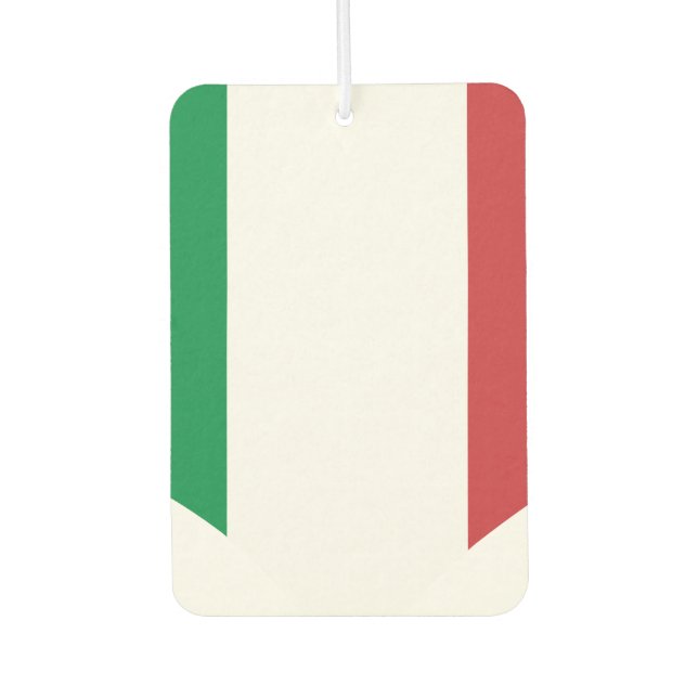 Italienische Flagge auf bewölktem Hintergrund Autolufterfrischer (Vorderseite)