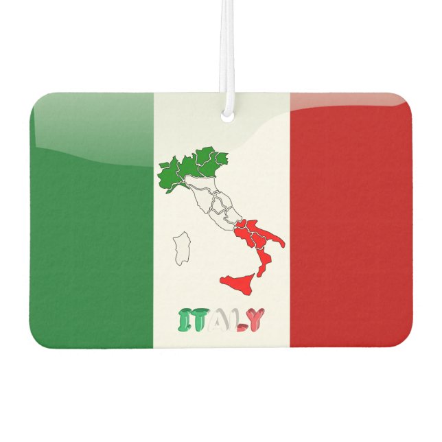 Italienische Flagge Autolufterfrischer (Vorderseite)