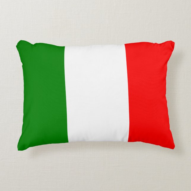 Italienische Flagge Bandiera d'Italia Tricolore Dekokissen (Vorderseite)