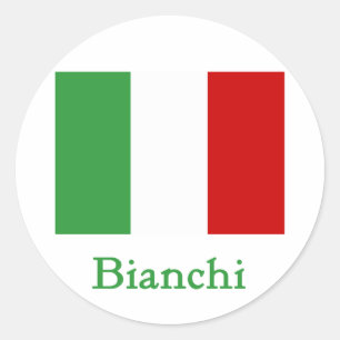 Italienische Flagge Bianchi Runder Aufkleber