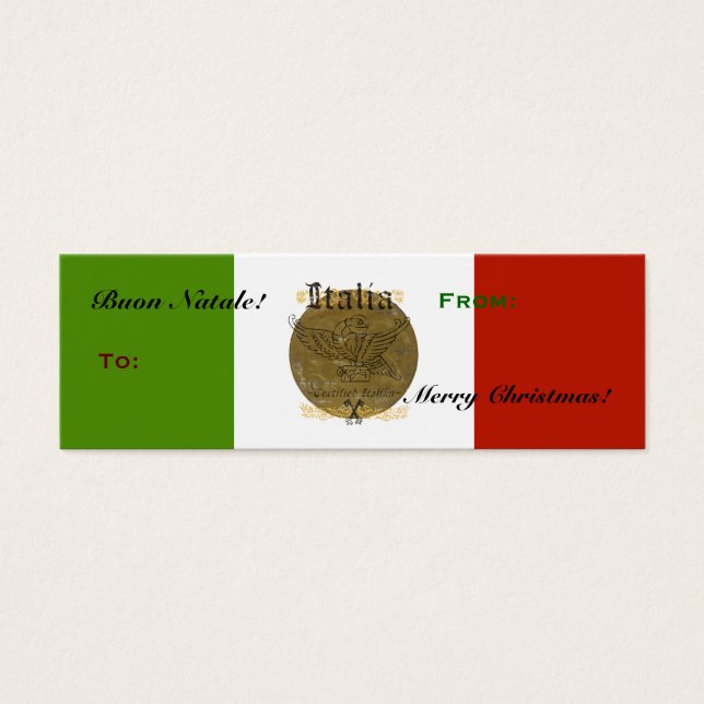 Italienische Flagge Buon Natale Weihnachtsgeschenk (Vorderseite)