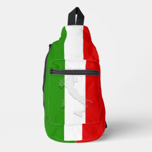 Italienische Flagge Crossbody Bag