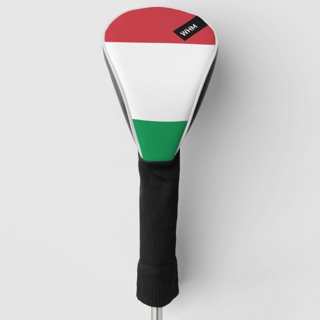 Italienische Flagge - Custom Golf Club Head Cover Golf Headcover (Vorderseite)