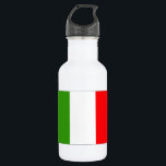 Italienische Flagge Edelstahlflasche<br><div class="desc">Flagge Italiens</div>