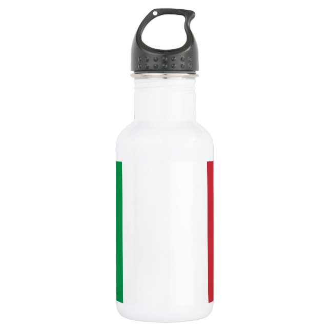 Italienische Flagge Edelstahlflasche (Vorderseite)