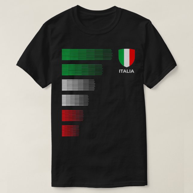 Italienische Flagge Emblem Italienischer Stolz Her T-Shirt (Design vorne)