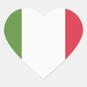 Italienische Flagge - Emoji-Twitter Herz-Aufkleber