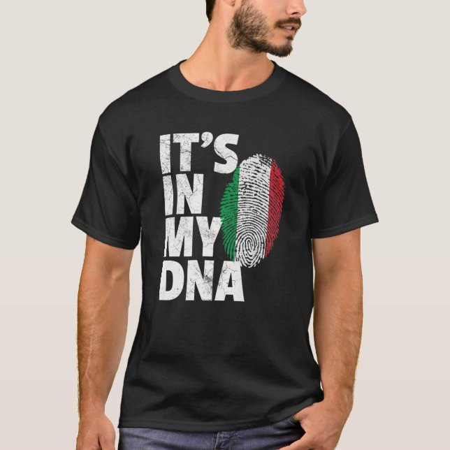 Italienische Flagge Es ist in meiner DNA Weihnacht T-Shirt (Vorderseite)