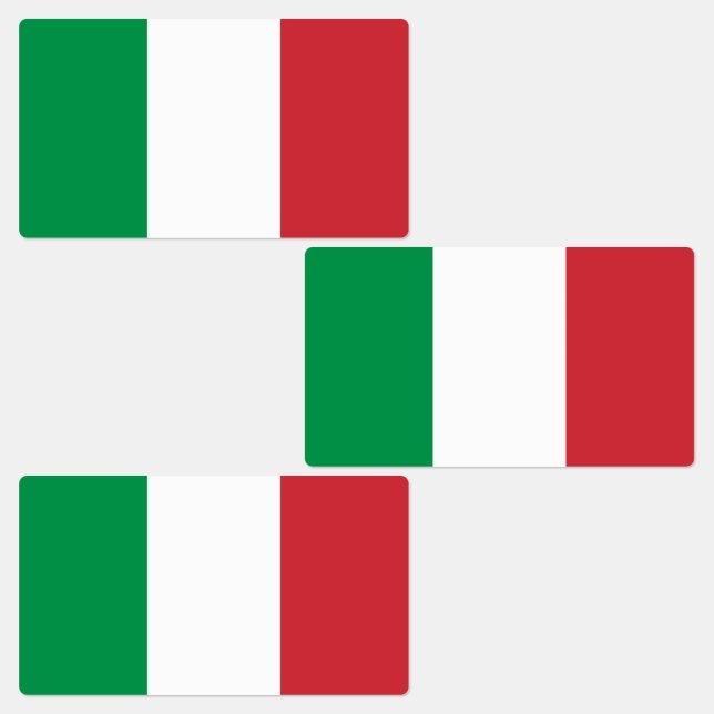 Italienische Flagge Etiketten (Gruppe)
