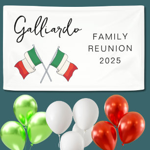 Italienische Flagge Familien Treffen  Banner