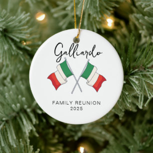 Italienische Flagge Familienzusammenkunft  Keramik Ornament