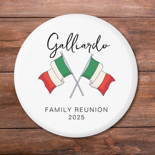 Italienische Flagge Familienzusammenkunft  Magnet (Von Creator hochgeladen)