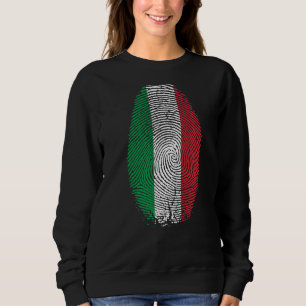 Italienische Flagge Fingerabdruck in meinem DNS fü Sweatshirt