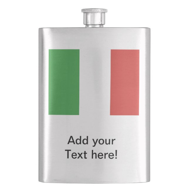 Italienische Flagge Flachmann (Vorderseite)