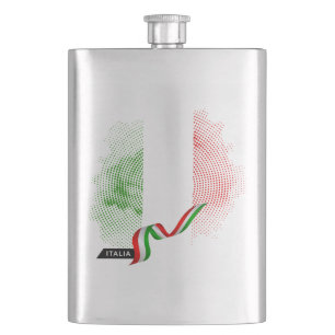 Italienische Flagge Flachmann