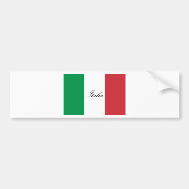Italienische Flagge - Flagge von Italien - Italien Autoaufkleber (Vorne)